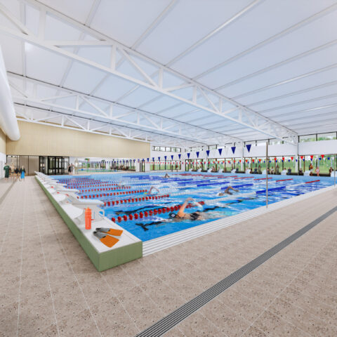 Pool render of Mt Barker Regional Aquatic Centre