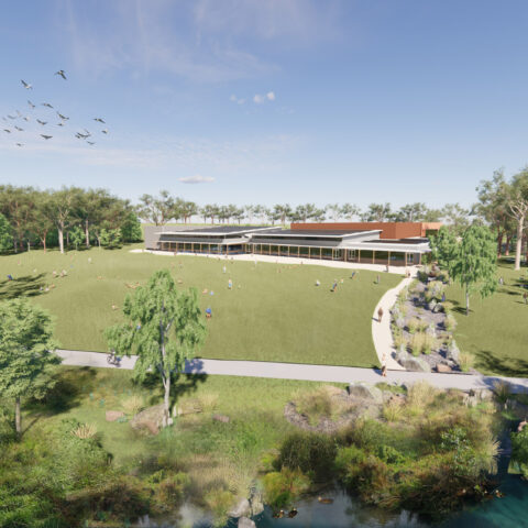 External north render of Mt Barker Regional Aquatic Centre