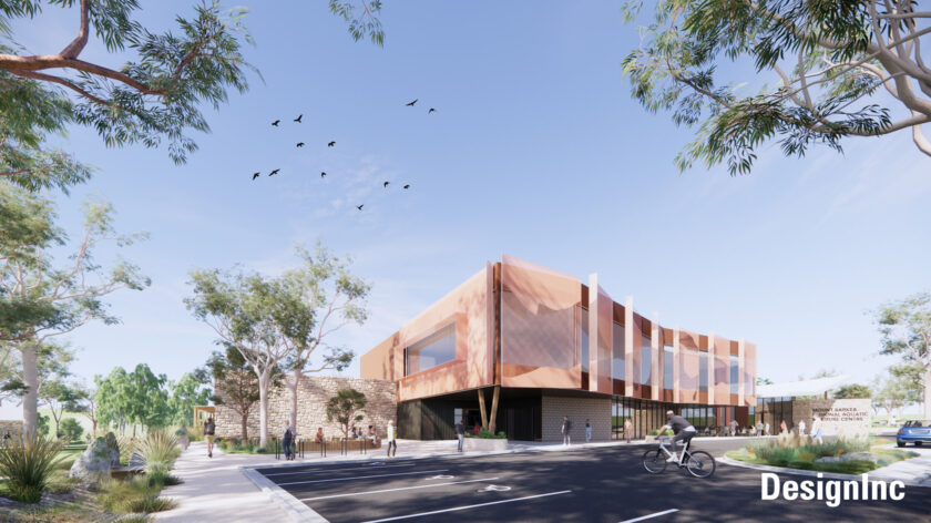 External south render of Mt Barker Regional Aquatic Centre