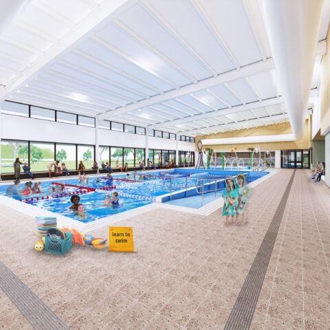 Pool render of Mt Barker Regional Aquatic Centre