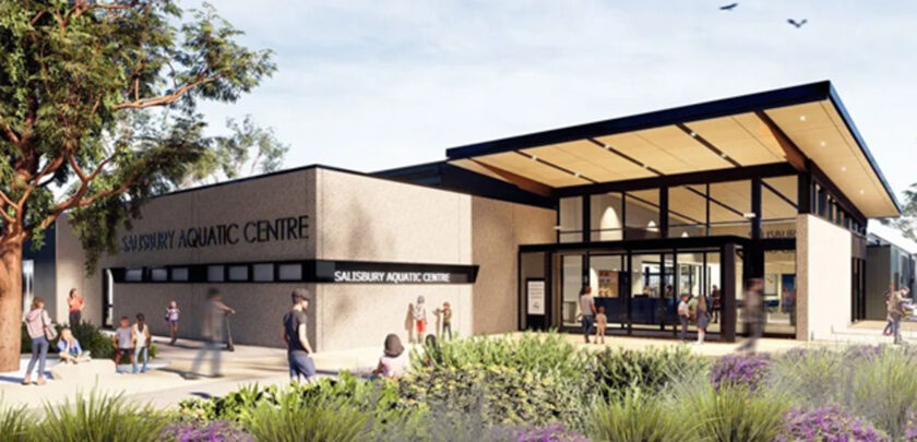 External render of Salisbury Aquatic Centre