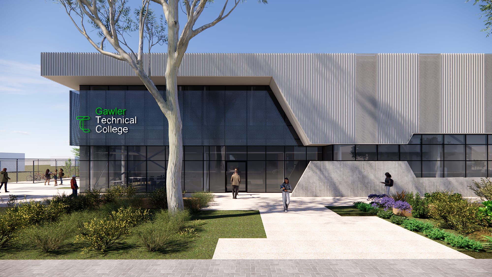 Artist’s impression of Gawler Technical College, designed by Brown Falconer.