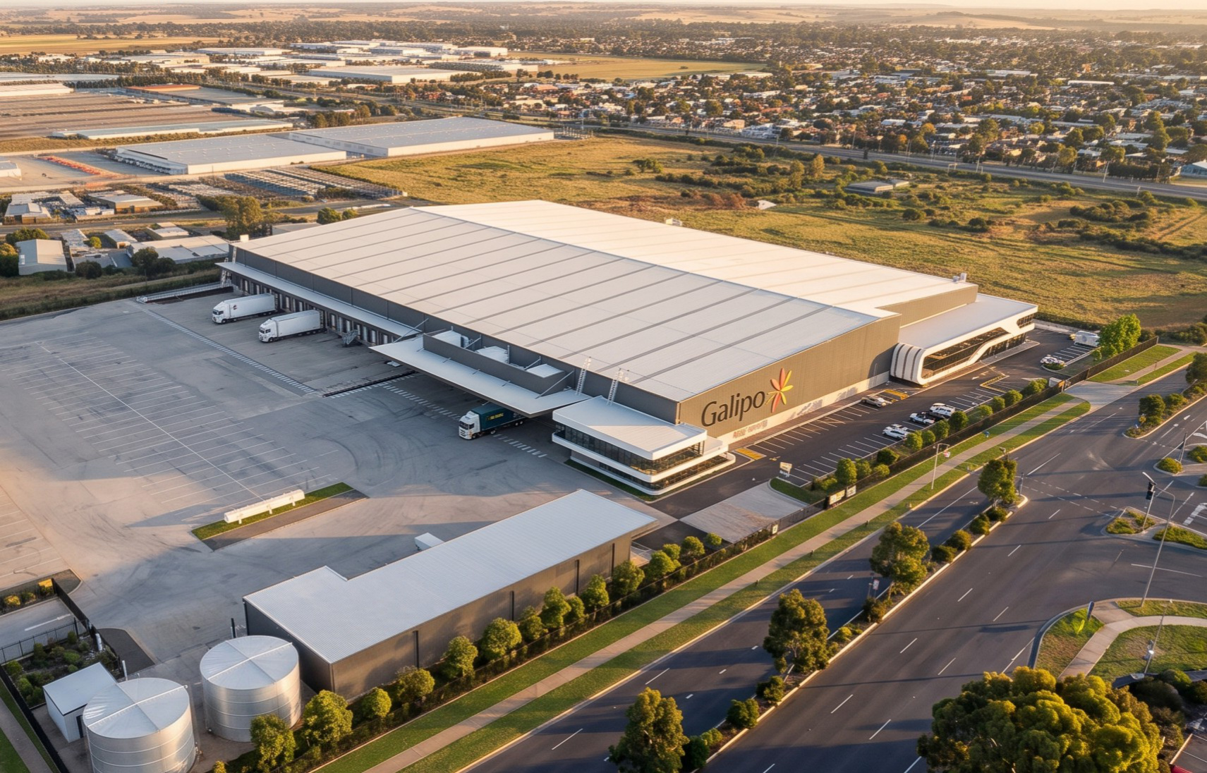 Artist’s impression of the proposed Galipo Foods warehouse and offices at Kings Road, Salisbury South