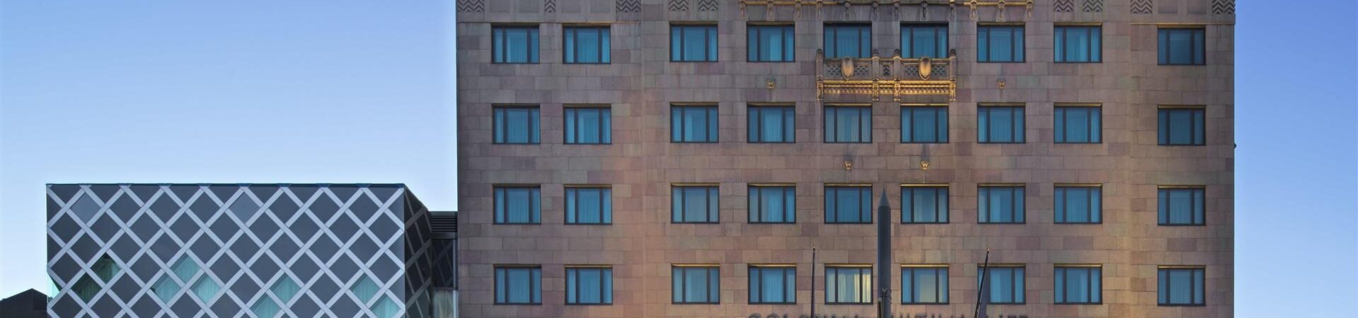 Mayfair Hotel in Adelaide’s restored Colonial Mutual Life Building, with its contemporary southern extension.