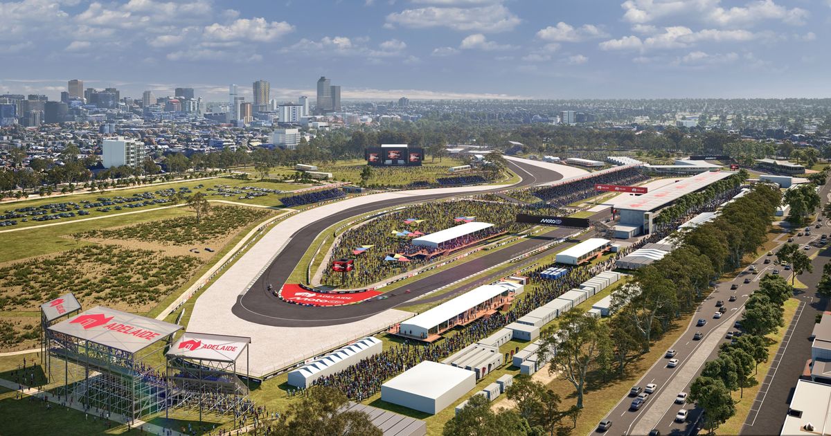 Artist’s impression of the proposed Adelaide MotoGP circuit for 2027