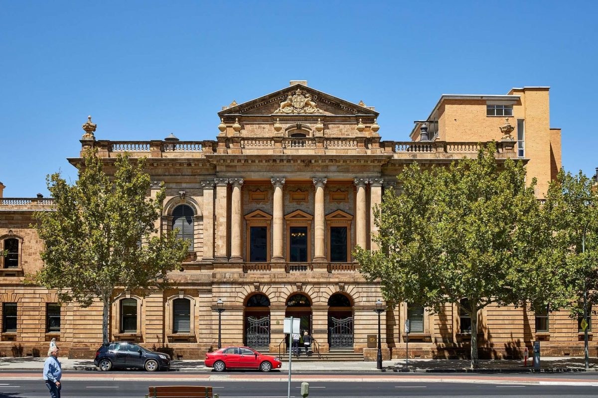 Supreme Court, Victoria Square and Gouger Street.